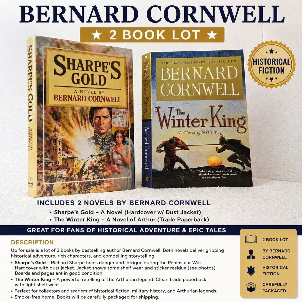 Lot Of Bernard Cornwell Books.  The Winter King, Sharpe's Assassin.